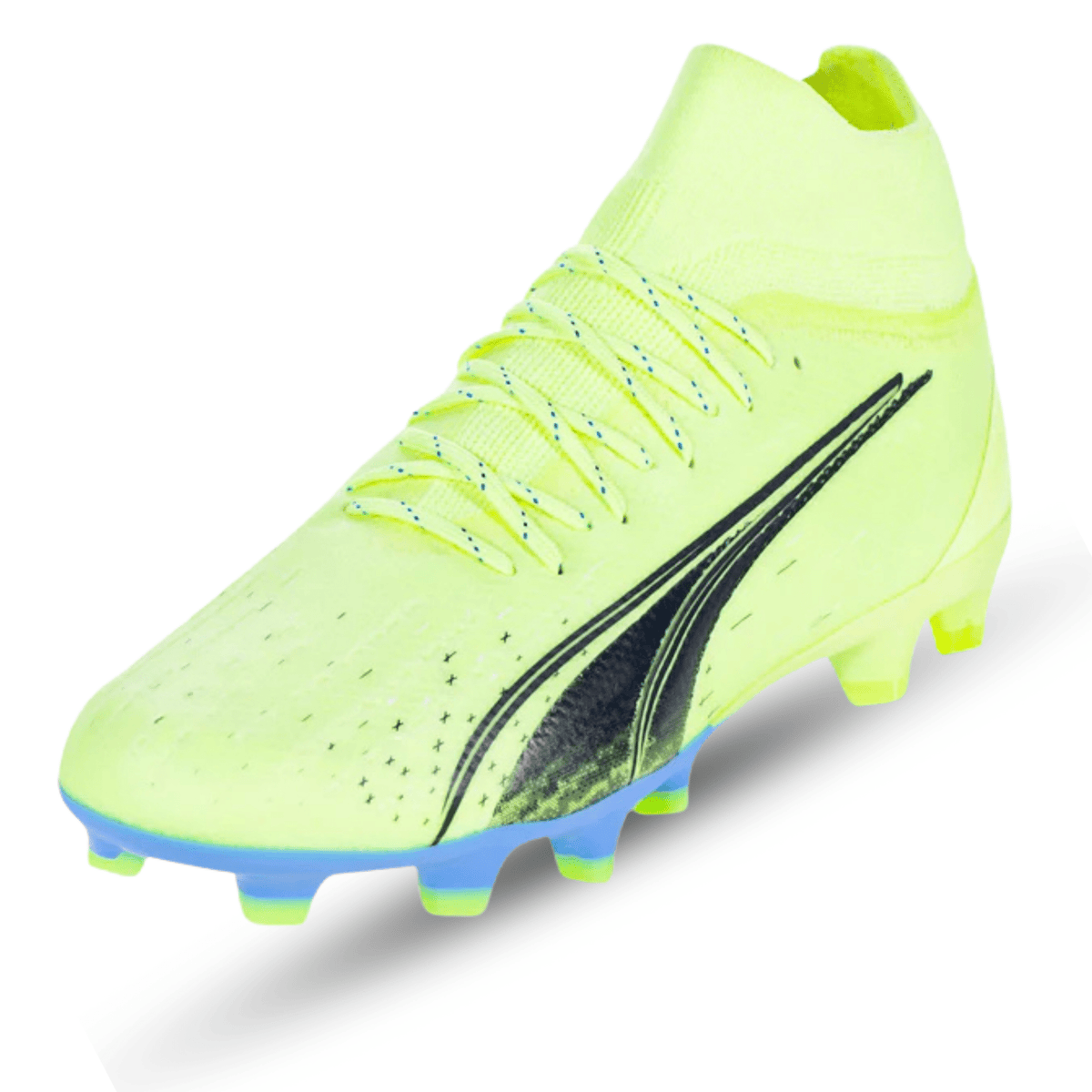 Puma Ultra Pro FG/AG Soccer Cleats (Fizzy Light/Parisian Blue) | SoccerWearhouse
