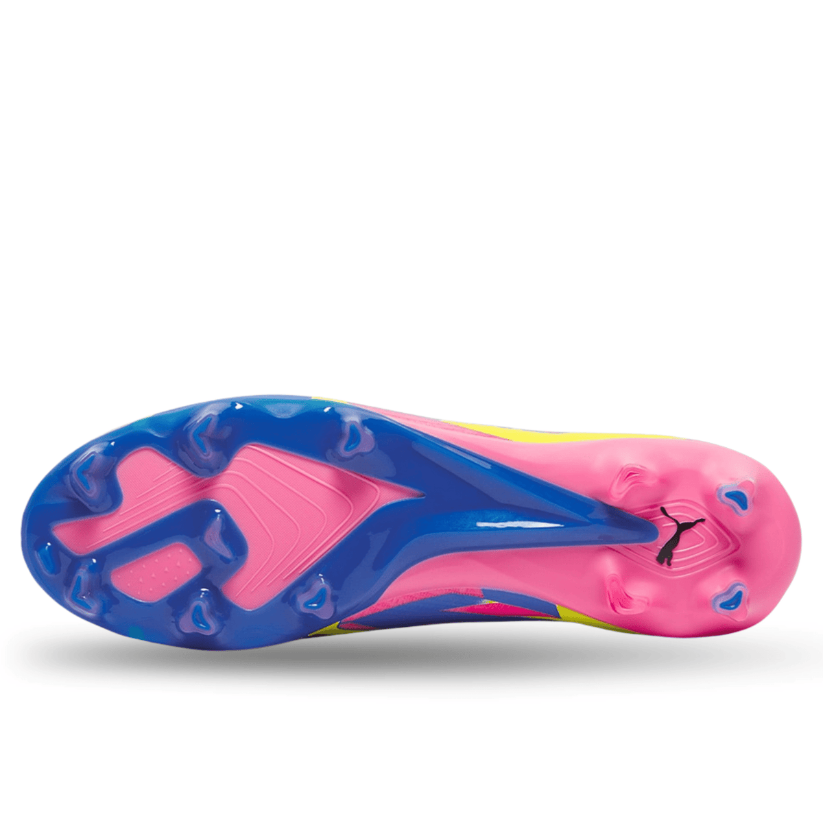 Puma Ultra Ultimate Energy FG/AG Soccer Cleats (Pink/Ultra Blue/Yellow Alert) | SoccerWearhouse