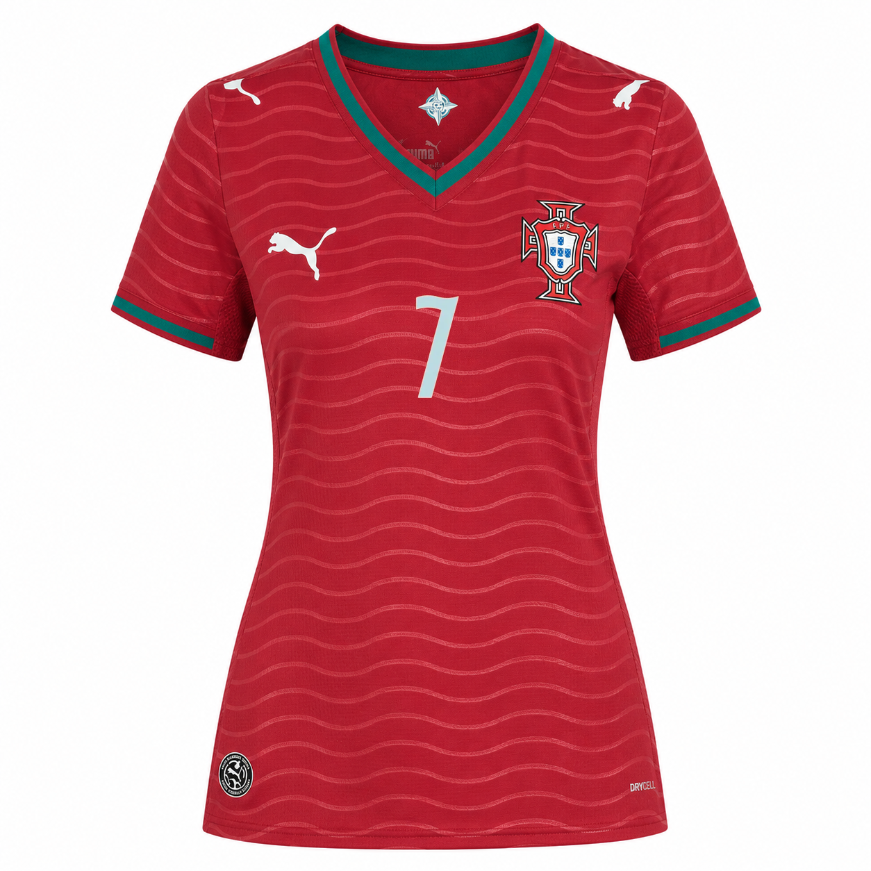 Puma Women’s Portugal Cristiano Ronaldo 2026 Home Jersey (Club Red/Green Lagoon)