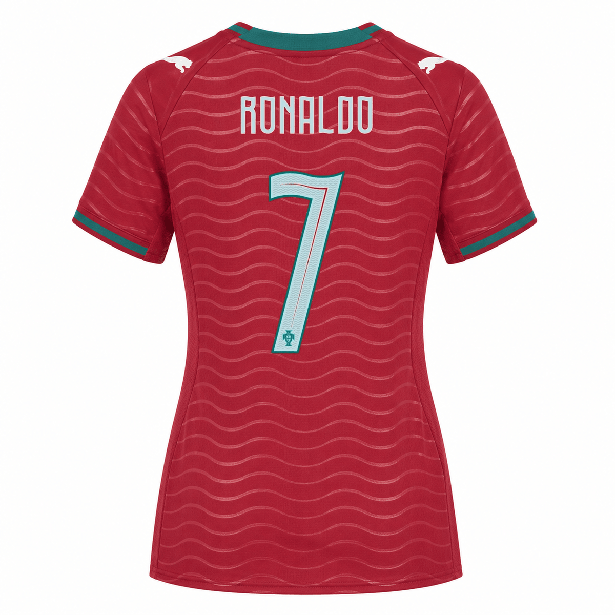 Puma Women’s Portugal Cristiano Ronaldo 2026 Home Jersey (Club Red/Green Lagoon) | SoccerWearhouse