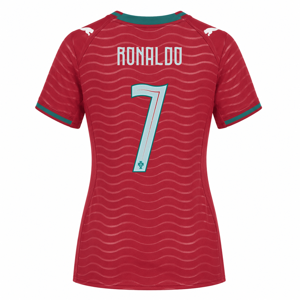 Puma Women’s Portugal Cristiano Ronaldo 2026 Home Jersey (Club Red/Green Lagoon) | SoccerWearhouse