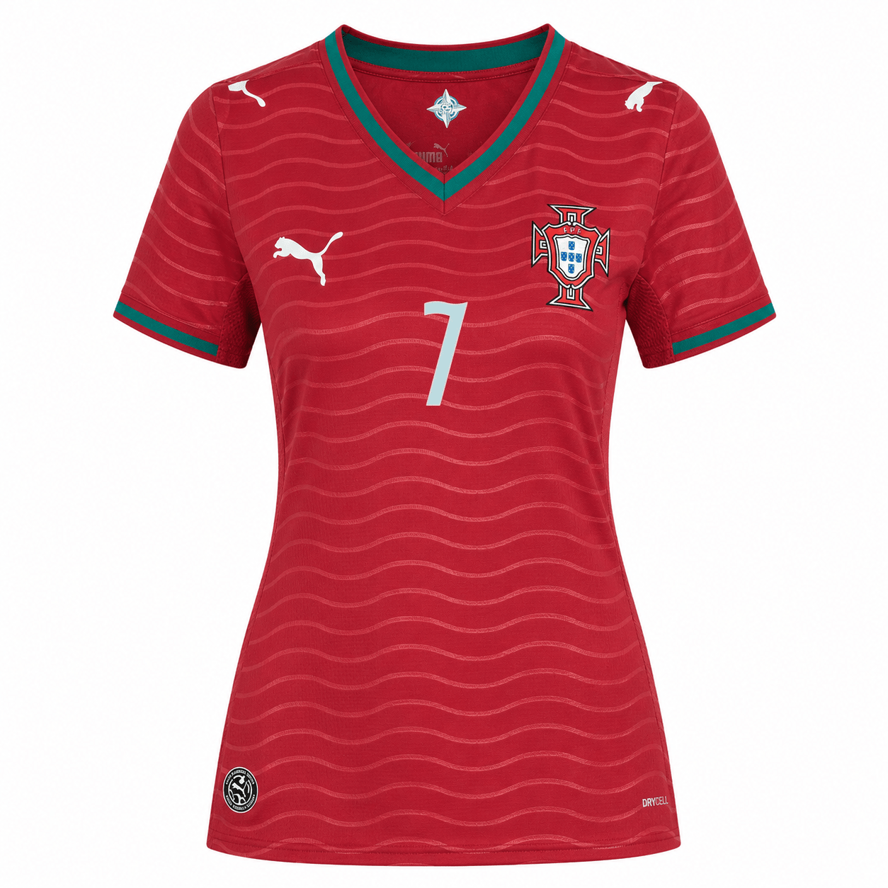 Puma Women’s Portugal Cristiano Ronaldo 2026 Home Jersey (Club Red/Green Lagoon) | SoccerWearhouse