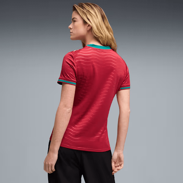 Puma Women’s Portugal Cristiano Ronaldo 2026 Home Jersey (Club Red/Green Lagoon) | SoccerWearhouse