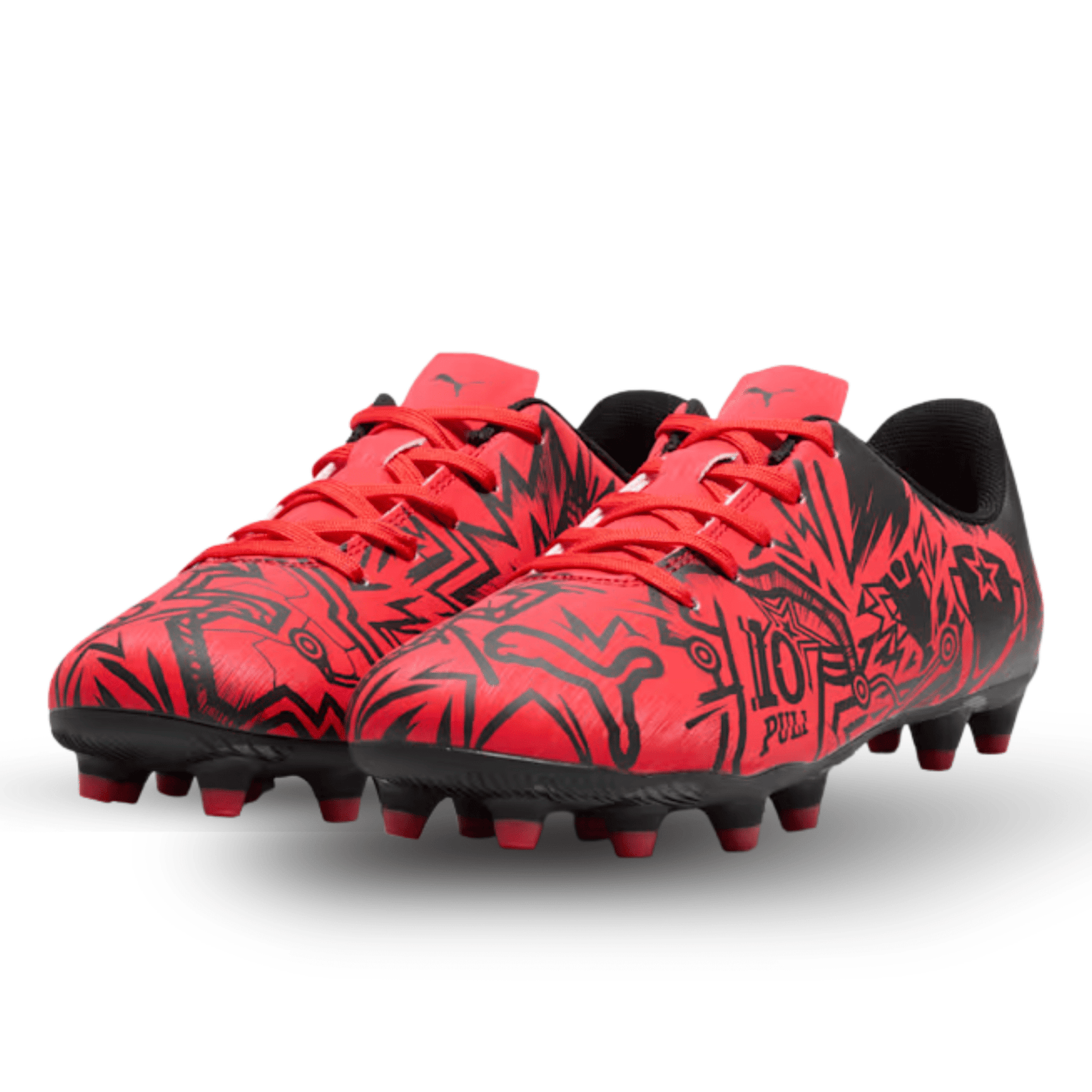 PUMA x Christian Pulisic Youth Tacto II FG/AG Soccer Cleats (Red/Black) | SoccerWearhouse