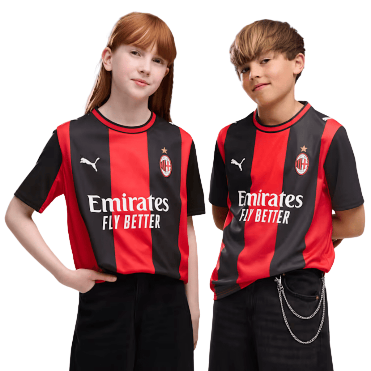 Puma Youth AC Milan Home Jersey 26/27 (Red/Black) | SoccerWearhouse