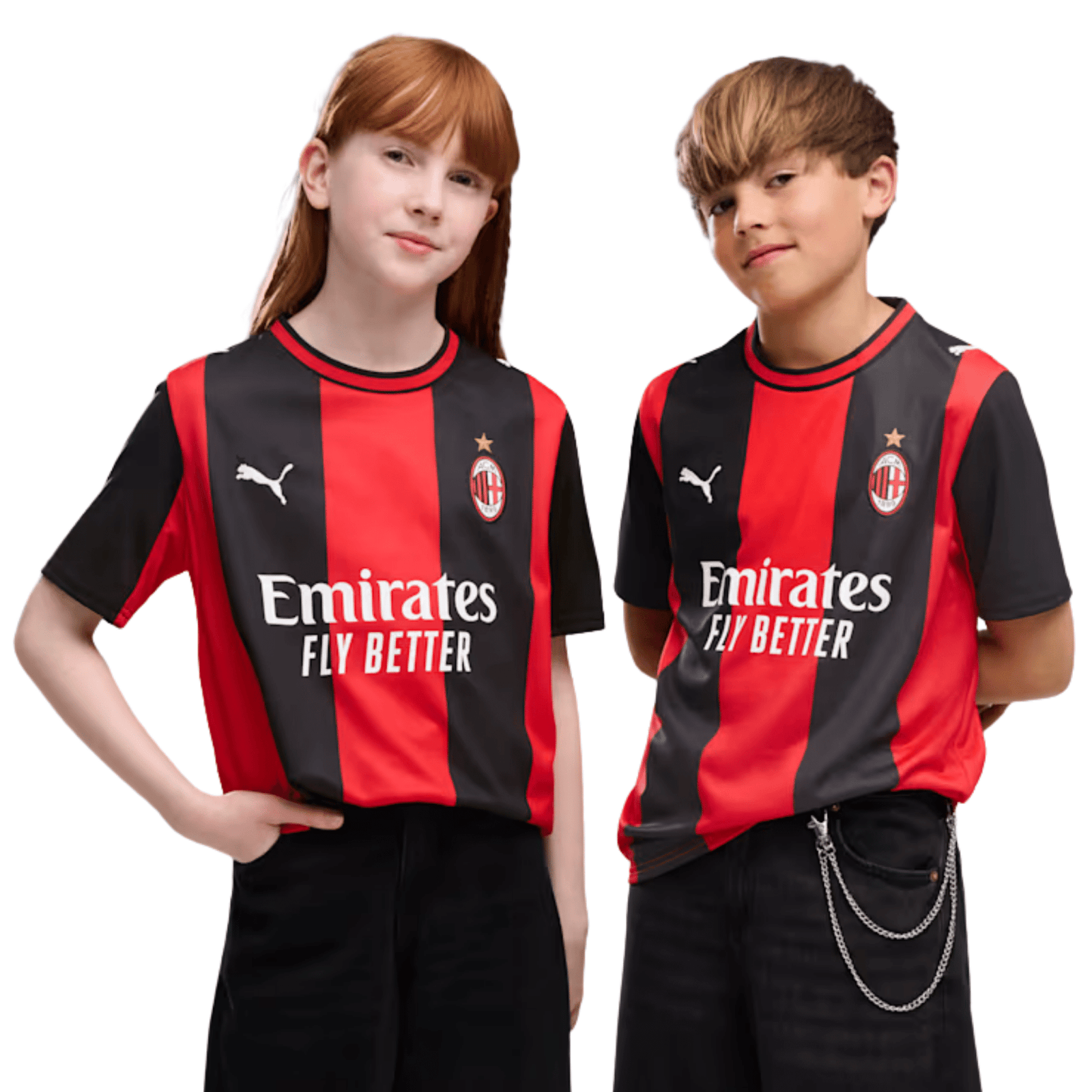 Puma Youth AC Milan Home Jersey 26/27 (Red/Black) | SoccerWearhouse