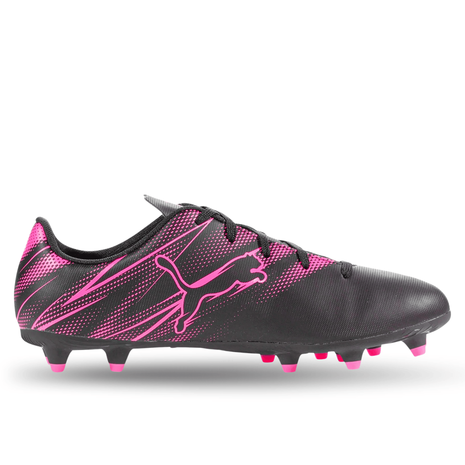 Puma Youth Jr. Attacanto FG/AG Soccer Cleats (Puma Black/Pink) | SoccerWearhouse