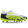 Puma Youth Jr. Future 9 Match Creativity FG/AG Soccer Cleats (Yellow Alert/Mint Jelly/White)