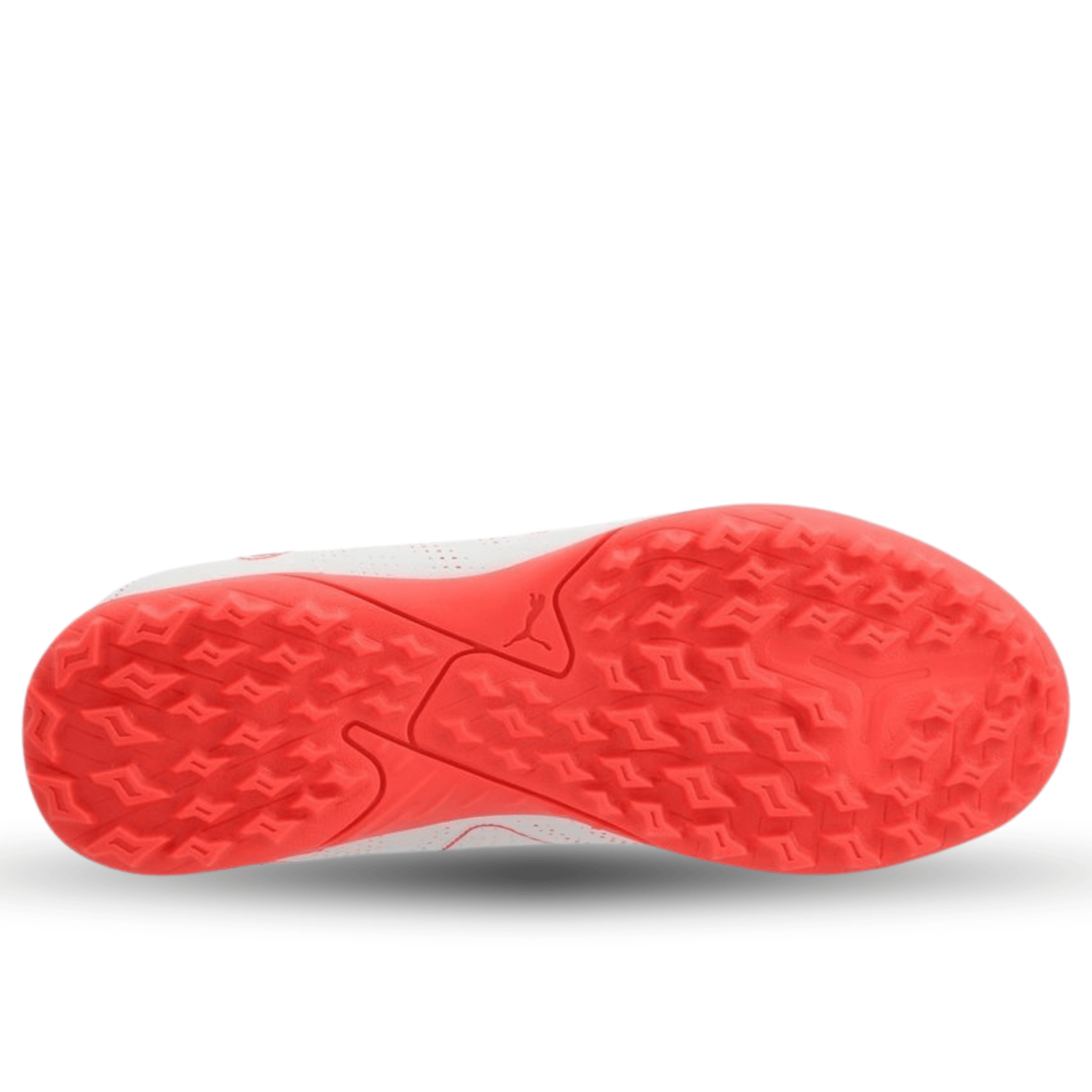 Puma Youth Jr. Future Play TT Turf Soccer Shoes (Puma White/Fire Orchid) | SoccerWearhouse