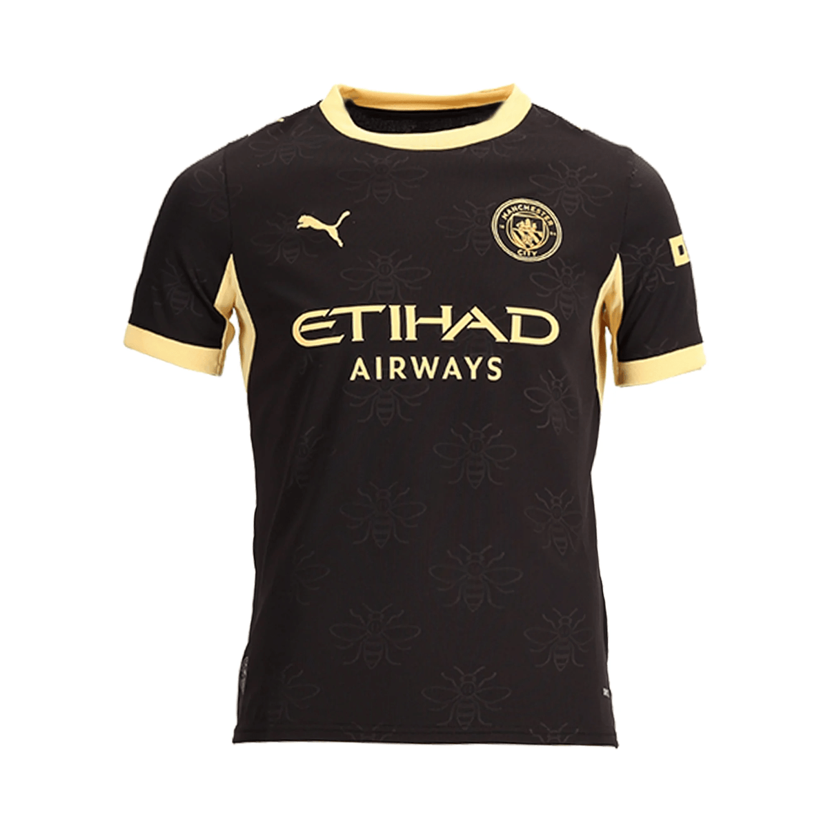 Puma Youth Manchester City Away Jersey 26/27 (Black/Yellow) | SoccerWearhouse
