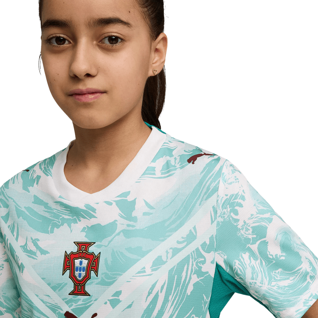 Puma Youth Portugal Away Jersey 2026 (White/Green) | SoccerWearhouse
