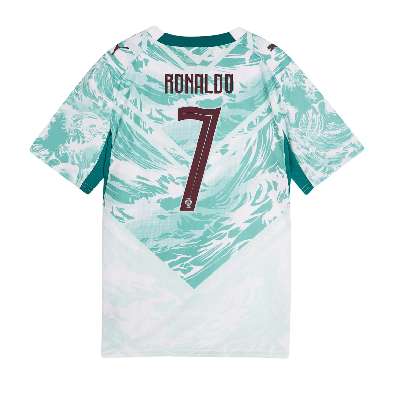 Puma Youth Portugal Cristiano Ronaldo Away Jersey 2026 (Puma White/Green)* | SoccerWearhouse