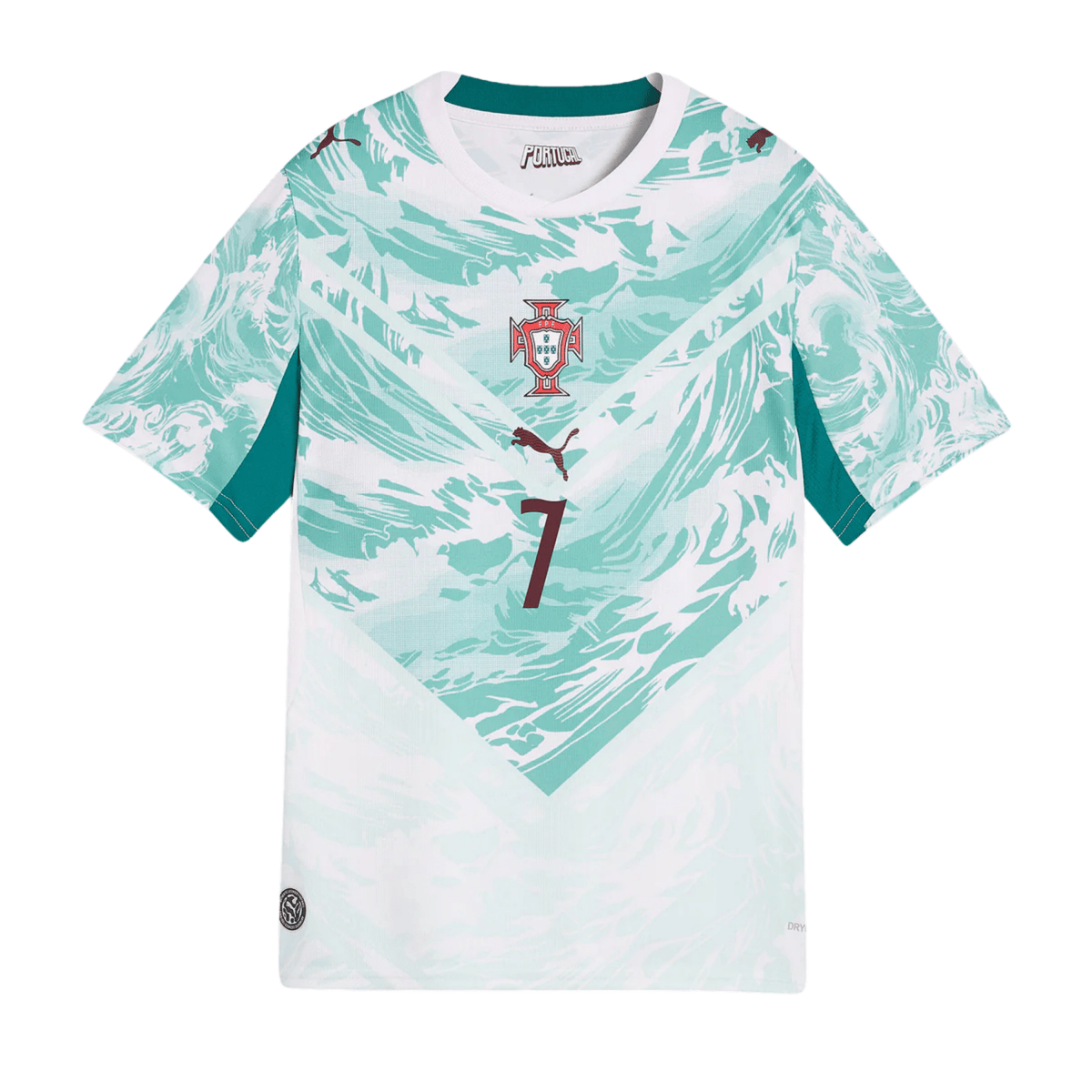 Puma Youth Portugal Cristiano Ronaldo Away Jersey 2026 (Puma White/Green)* | SoccerWearhouse