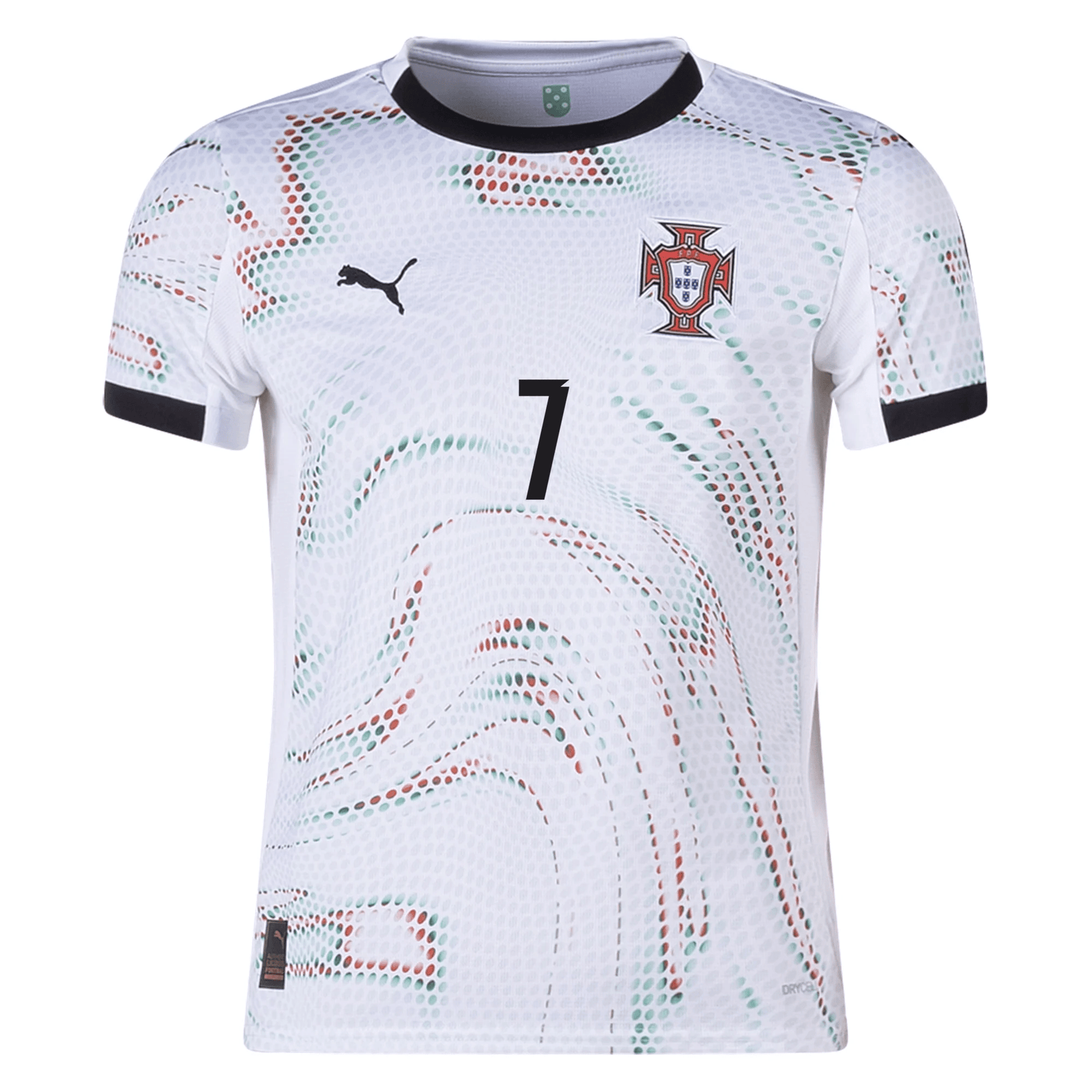 Puma Youth Portugal Cristiano Ronaldo Away Jersey 25/26 (Puma White/Puma Black) | SoccerWearhouse