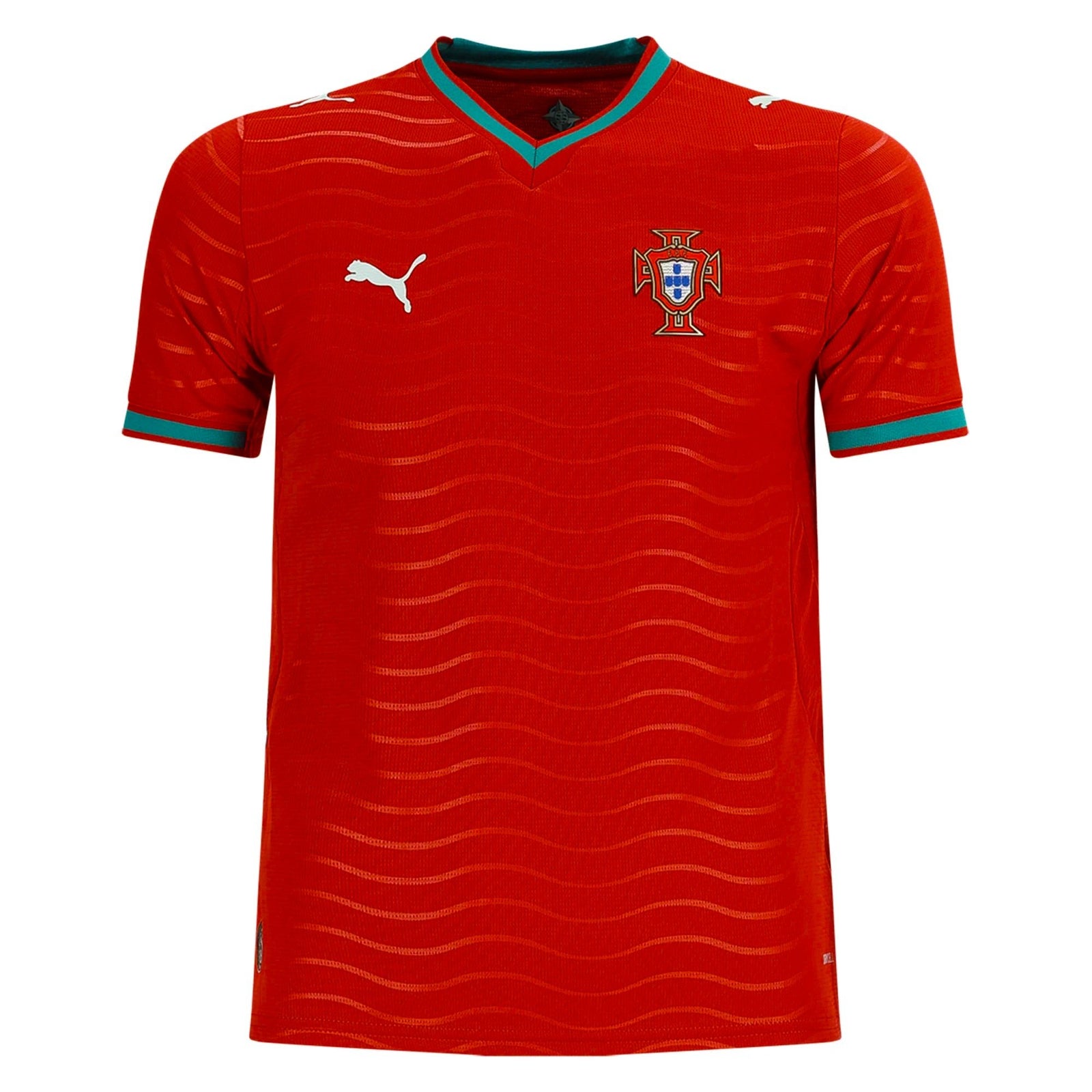 PUMA Youth Portugal World Cup Home Jersey 2026 (Club Red/Green Lagoon) | SoccerWearhouse