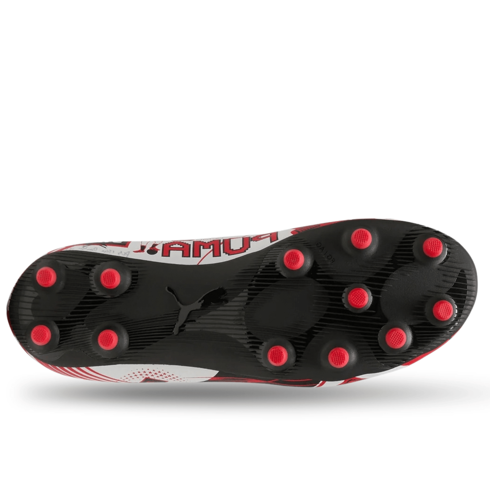 Puma Youth Ultra CP Legacy FG/AG Jr Soccer Cleats (White/Red/Black) | SoccerWearhouse