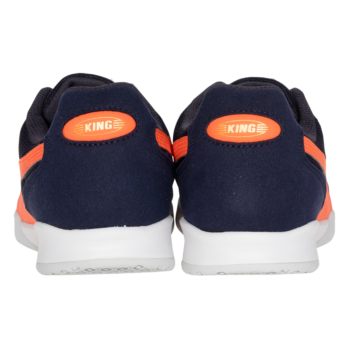 Puma King Top Indoor Soccer Shoes (Navy/Glowing Red/Silver Mist)