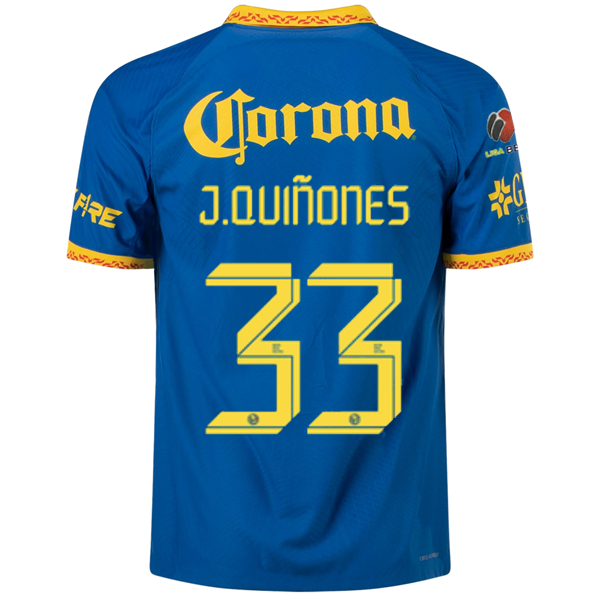 Nike Club America Authentic Julián Quiñones Match Away Jersey w/ Liga ...