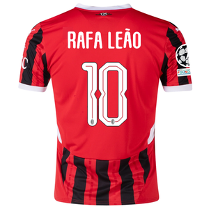 Puma AC Milan Rafael Leão Home Jersey w/ Champions League Patches 24/25 (Puma Red/Puma Black)