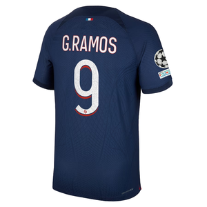 Nike Paris Saint-Germain Authentic Match Gonçalo Ramos Home Jersey w/ Champions League Patches 23/24 (Midnight Navy)
