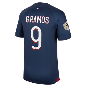 Nike Paris Saint-Germain Gonçalo Ramos Home Jersey w/ Ligue 1 Champions Patch 23/24 (Midnight Navy)