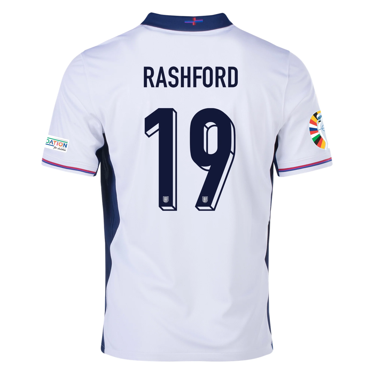 Nike England Marcus Rashford Home Jersey w/ Euro 2024 Patches 24/25 (W