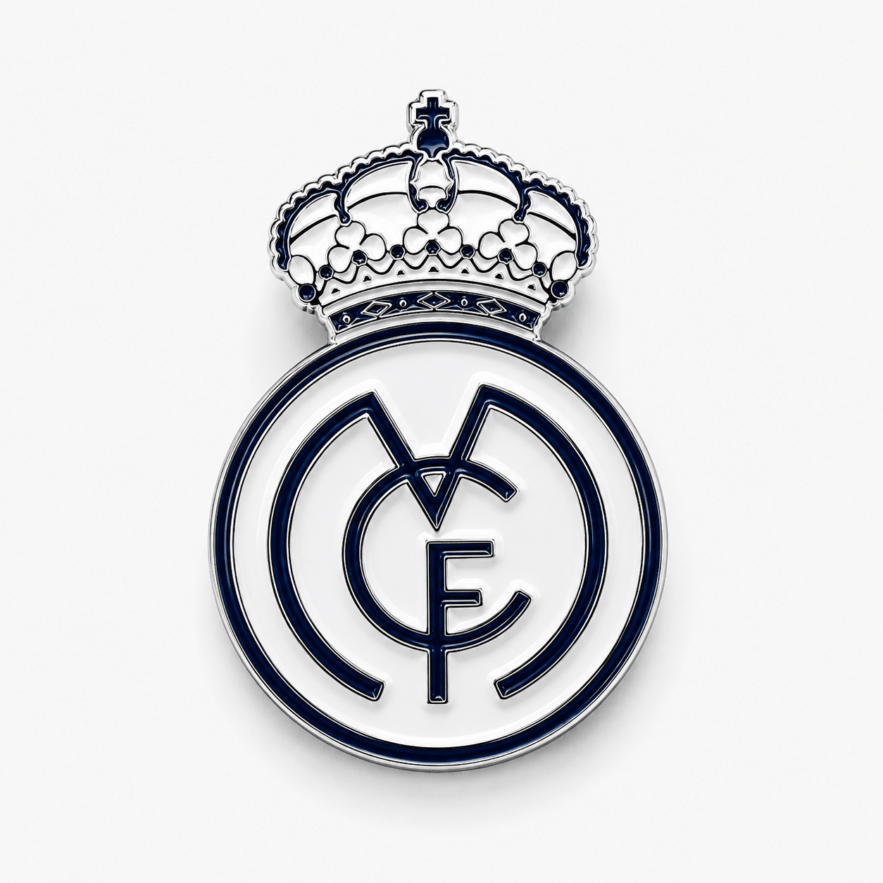 Real Madrid White Enamel Pin | SoccerWearhouse