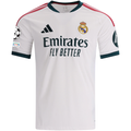 adidas Mens Real Madrid Authentic Home Jersey w/ Champions League Patches 26/27 (White)
