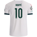 adidas Mens Real Madrid Kylian Mbappe Authentic Home Jersey w/ Champions League Patches 26/27 (White)