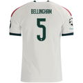 adidas Mens Real Madrid Jude Bellingham Home Jersey w/ Champions League Patches 26/27 (White)