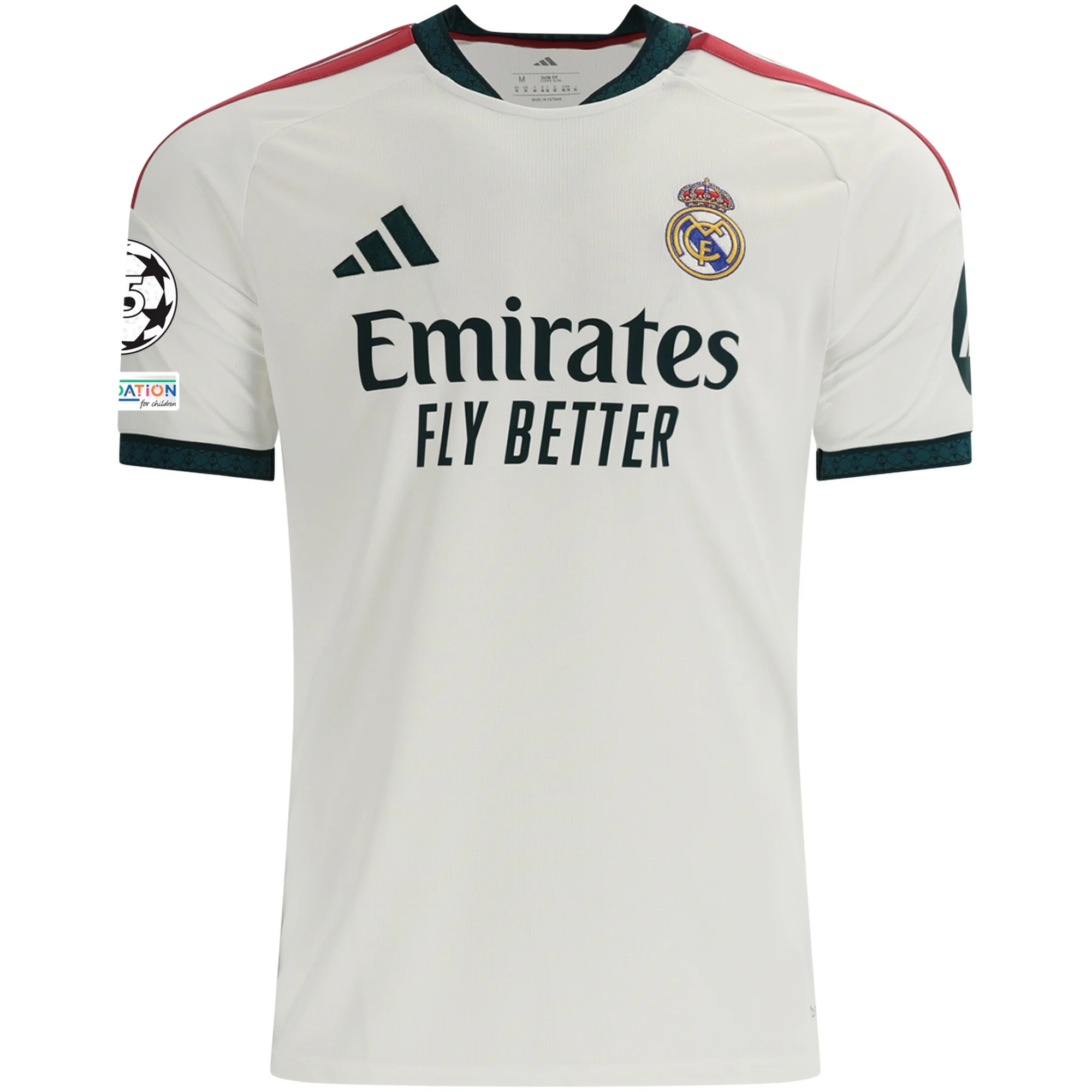 adidas Mens Real Madrid Home Jersey w/ Champions League Patches 26/27 (White)