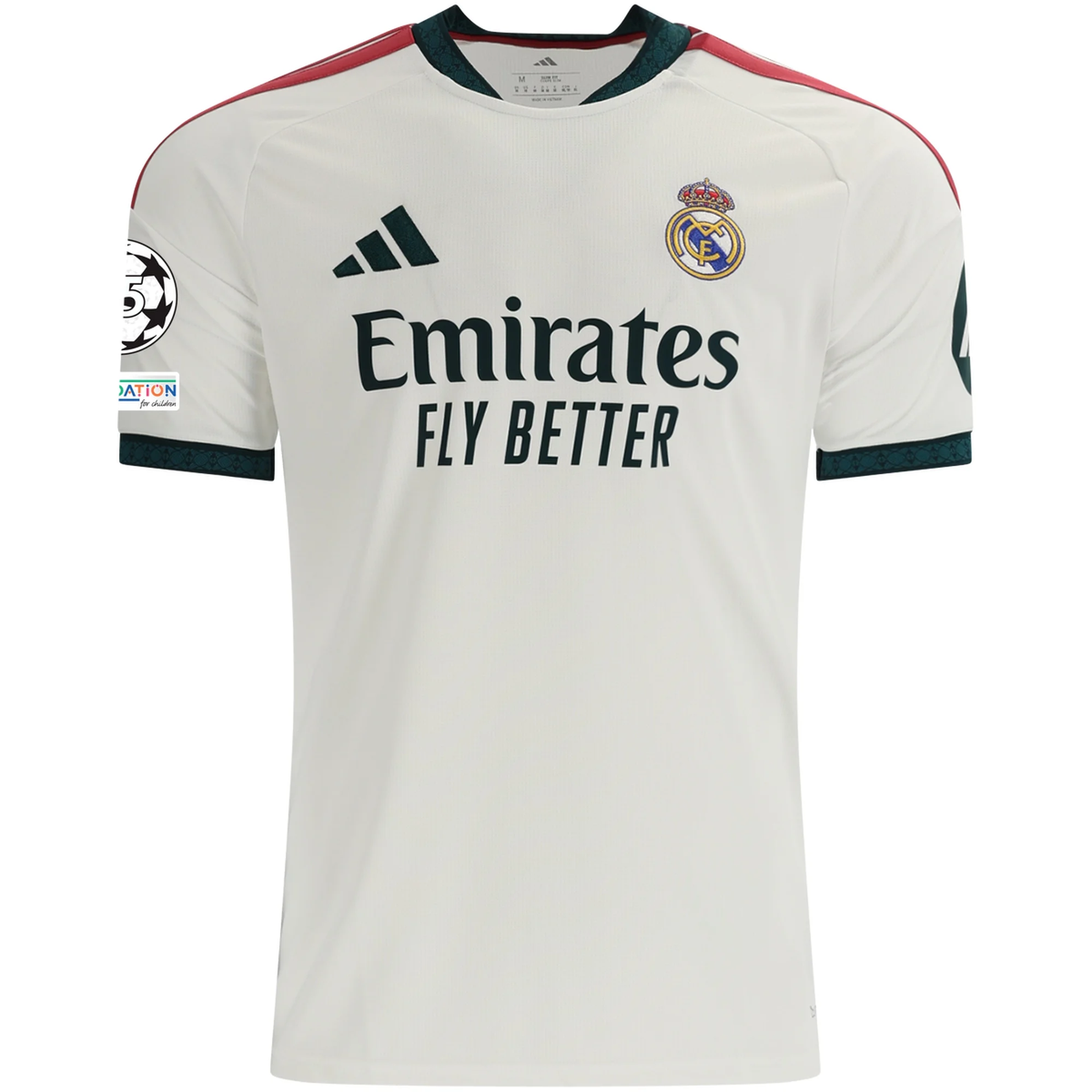 adidas Mens Real Madrid Home Jersey w/ Champions League Patches 26/27 (White)