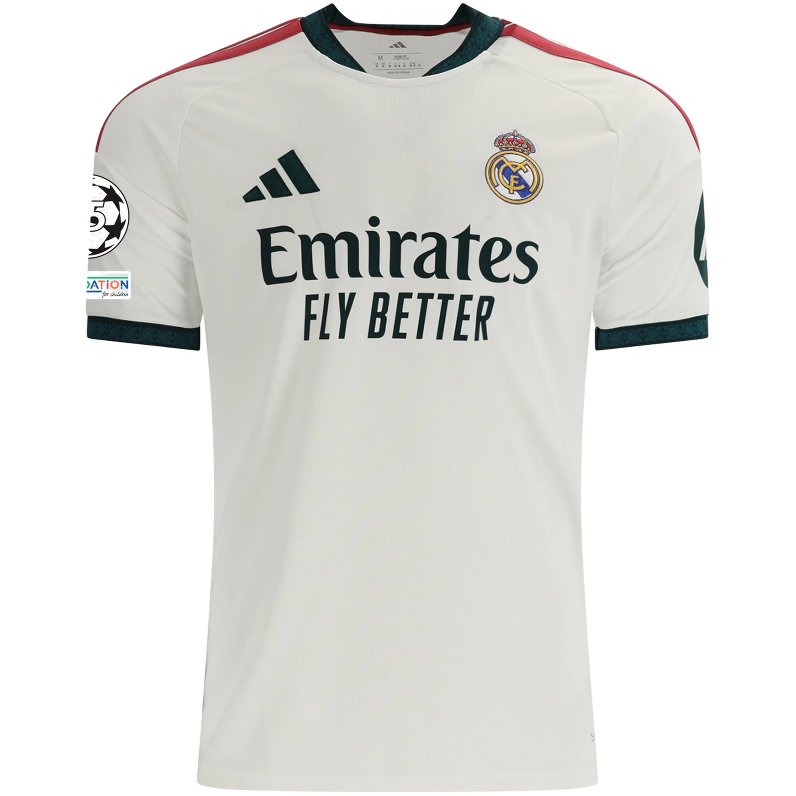 adidas Mens Real Madrid Home Jersey w/ Champions League Patches 26/27 (White)