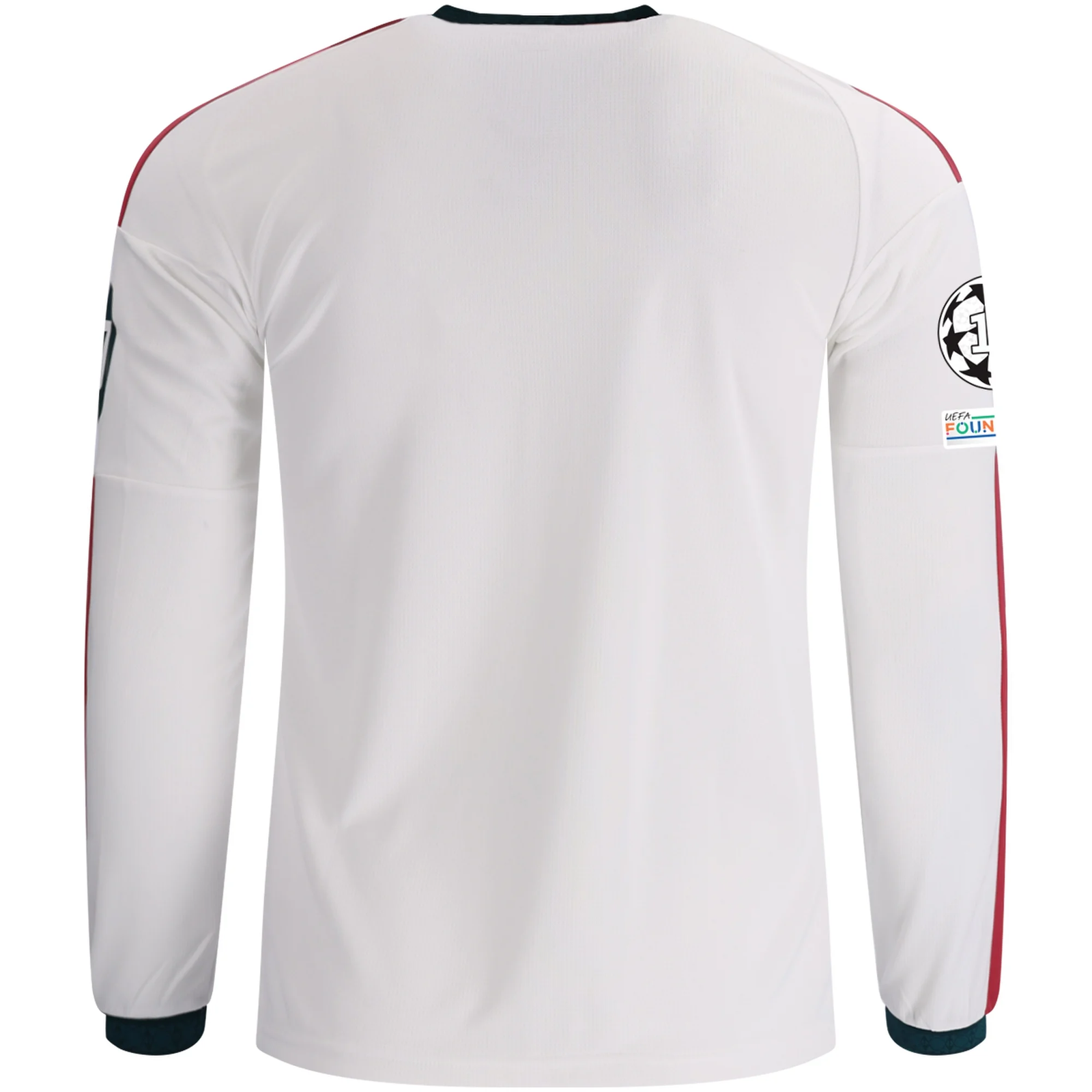 adidas Mens Real Madrid Jude Bellingham Long Sleeve Home Jersey w/ Champions League Patches 26/27 (White)