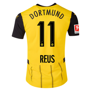 Puma Borussia Dortmund Authentic Marco Reus Home Jersey w/ Bundesliga Patch 24/25 (Faster Yellow/Puma Black)