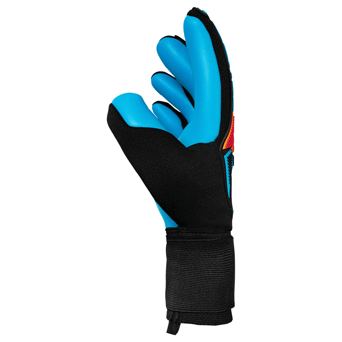 Reusch Attrakt Freegel Aqua Goalkeeper Gloves (Orange/Aqua Blue Wet Weather Grip) | SoccerWearhouse