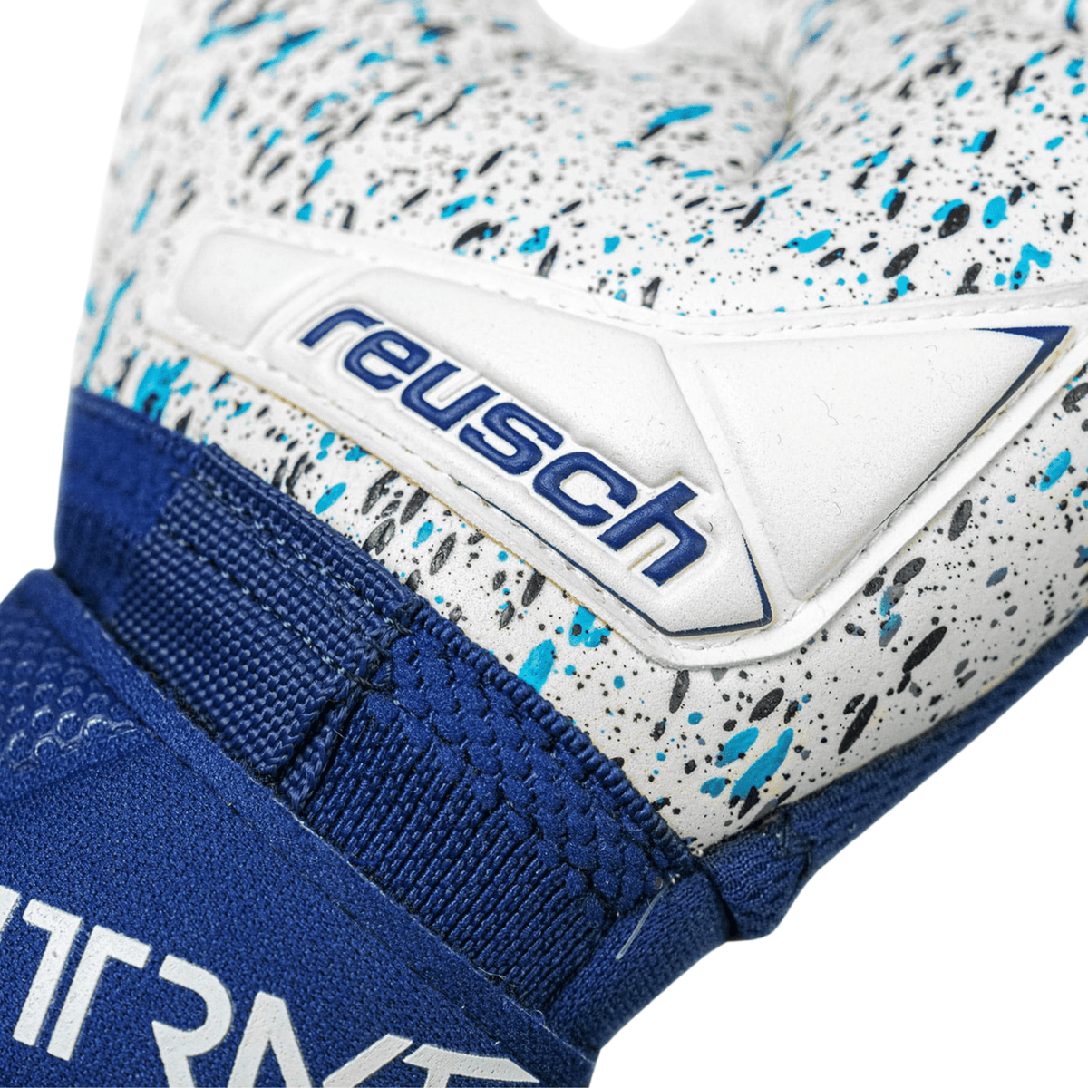 Reusch Attrakt Freegel Fusion Ortho - Tec Goalkeeper Gloves (Premium Blue/White Protection) | SoccerWearhouse
