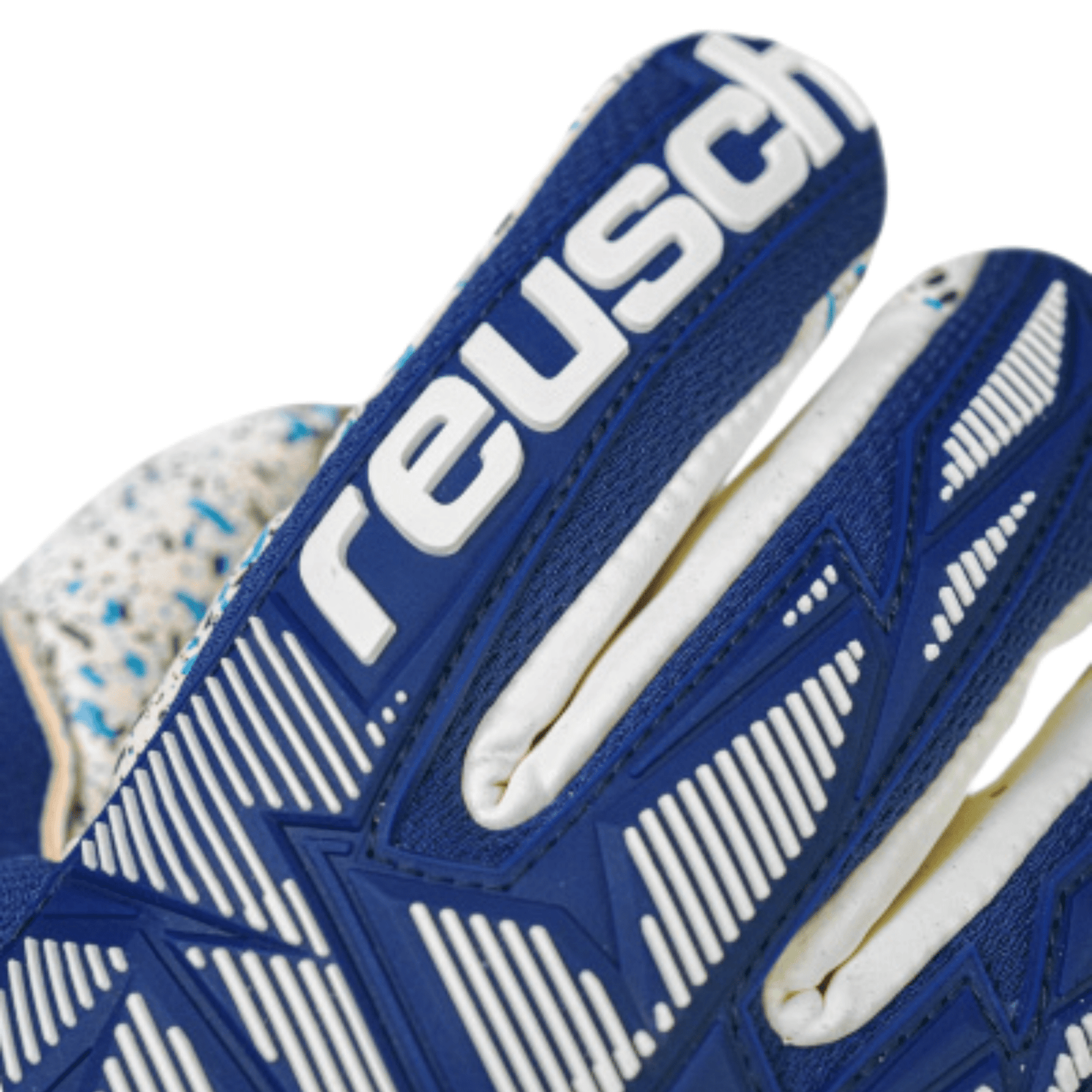 Reusch Attrakt Freegel Fusion Ortho - Tec Goalkeeper Gloves (Premium Blue/White Protection) | SoccerWearhouse