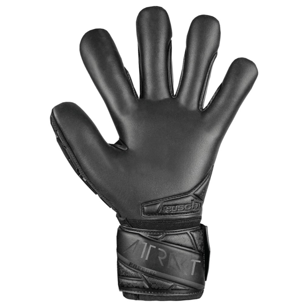 Reusch Attrakt Freegel Infinity Finger Save Goalkeeper Glove (Black/Black) | SoccerWearhouse