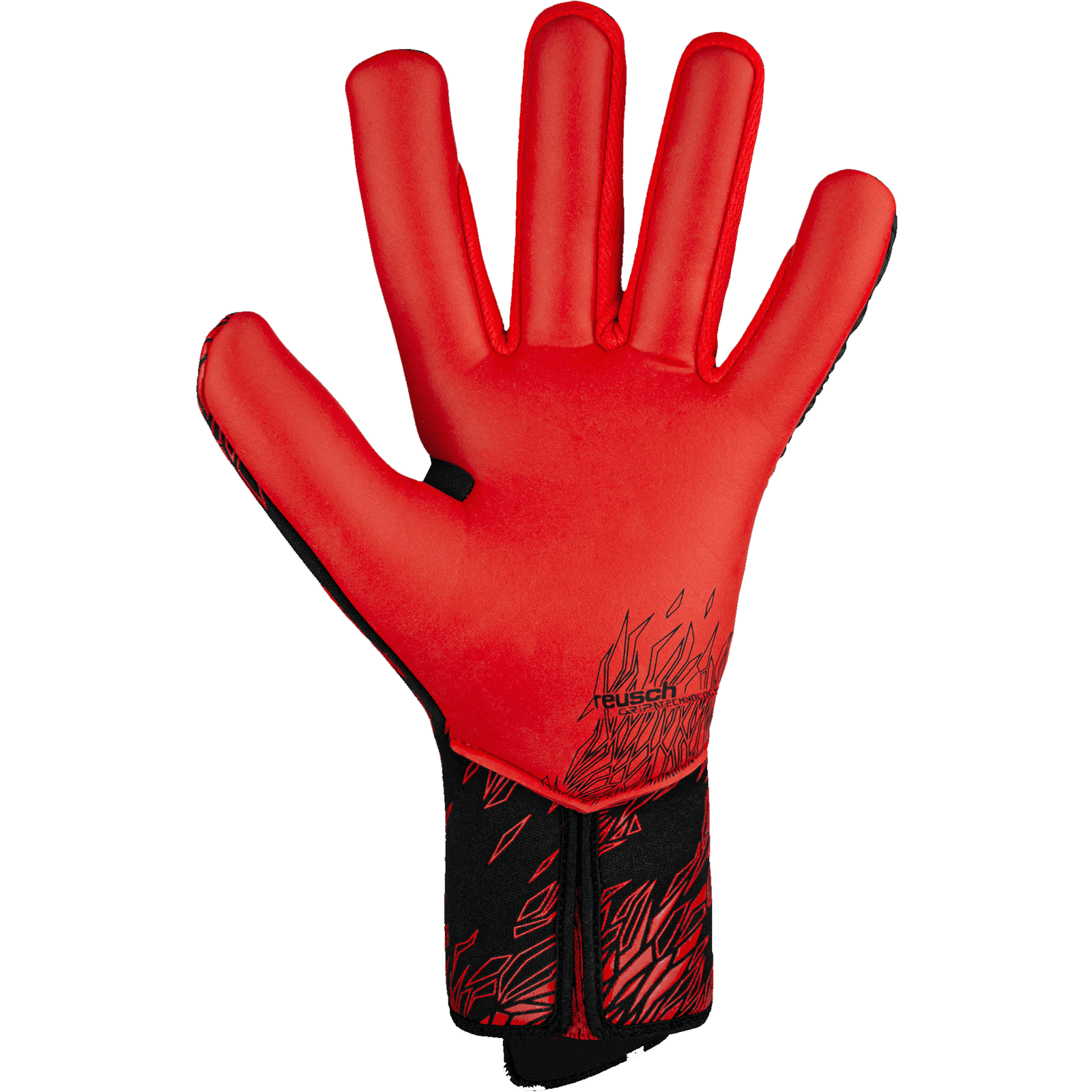 Reusch Venemous Gold X Glove (Black/Fiery Red) | SoccerWearhouse