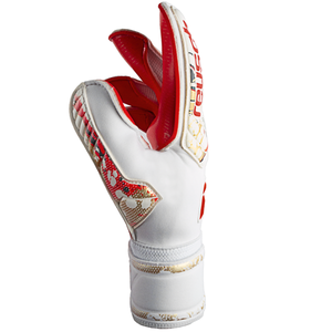 Reusch Attrakt Gold X Glue Print Ortho-Tec Goalkeeper Glove (White/Fiery Red)