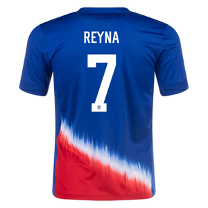 Nike Mens United States Gio Reyna Away Jersey 24/25 (Old Royal/Sport Red)
