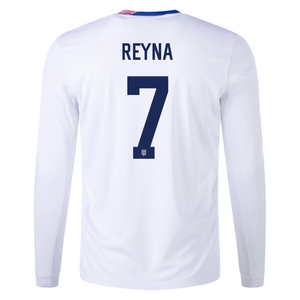Nike United States Gio Reyna Long Sleeve Home Jersey 24/25 (White)