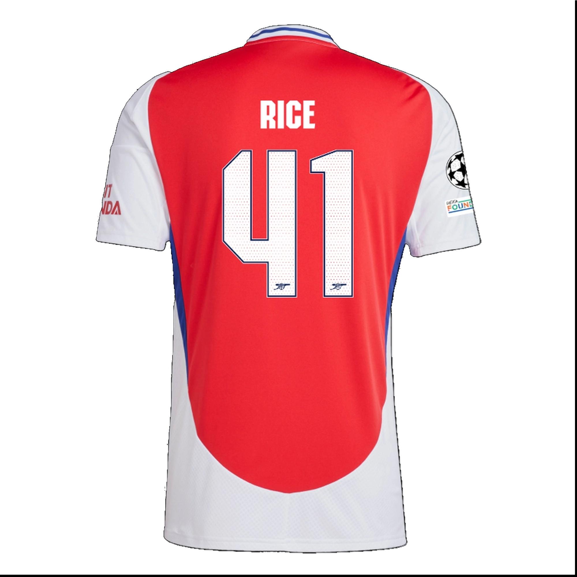 Arsenal Kit Rice adidas Arsenal Declan Rice Home Jersey w/ Champions League Patches 24 ...