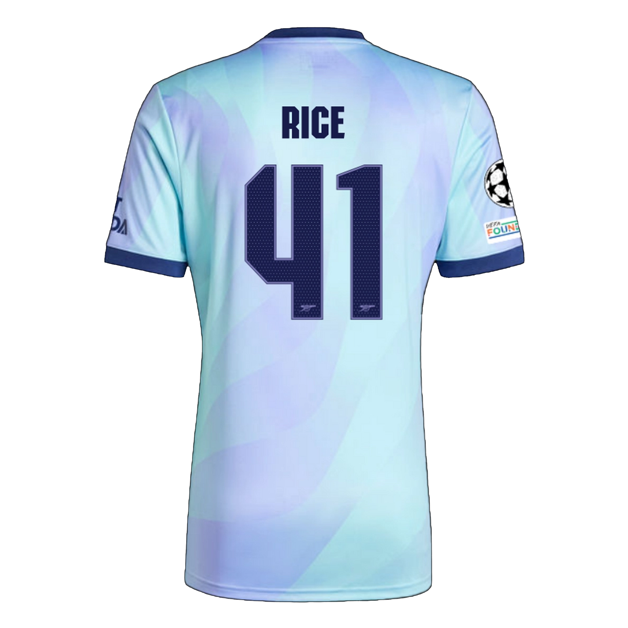 Arsenal Kit Rice adidas Arsenal Declan Rice Third Jersey w/ Champions League Patches 24 ...