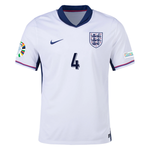 Nike England Declan Rice Home Jersey w/ Euro 2024 Patches 24/25 (White/Blue Void)