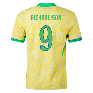 Nike Mens Brazil Richarlison Home Jersey 24/25 (Dynamic Yellow/Lemon Chiffon/Green Spark)