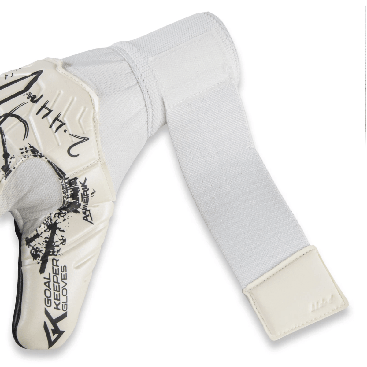 Rinat Asimetrik Training Spine GK Glove (White/Gold) | SoccerWearhouse