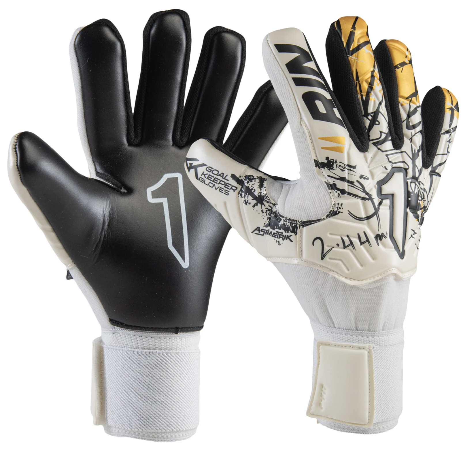 Rinat Asimetrik Training Spine GK Glove (White/Gold)