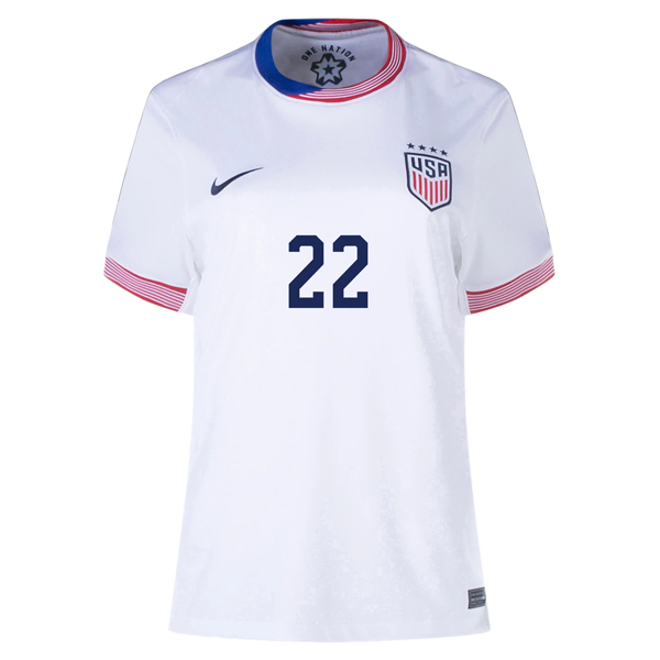 Nike Womens United States Trinity Rodman Home Jersey 24/25 (White ...